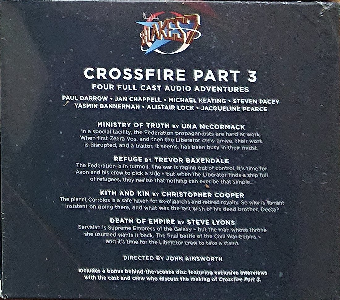 Picture of BFPB7FC017 Blake's 7 - Crossfire part 3 by artist Una McCormack / Trevor Baxendale / Christopher Cooper / Steve Lyons from the BBC records and Tapes library